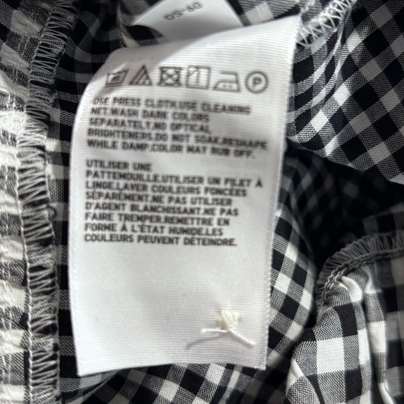 UNIQLO Sz L Black and White Gingham Sleeveless Dress Tiered Ruffles NEW WITH TAG - Picture 11 of 11